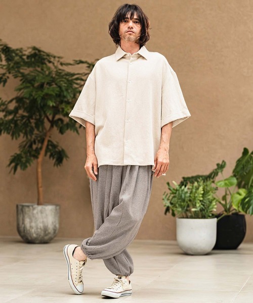 CAMBIO(カンビオ)の「mp14967- Melange Hopsack Balloon Jogger Pants ジョガーパンツ(S64826cmb)(その他パンツ・メンズ・ベージュ/グレー/ナチュラル/グリーン/ブラック・S/L/M)」の19枚目の写真
