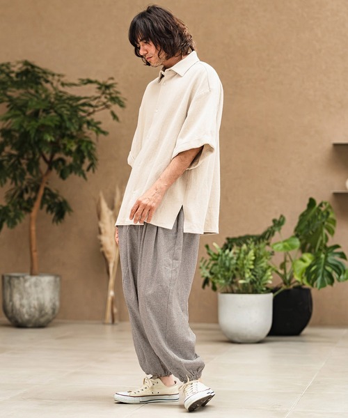CAMBIO(カンビオ)の「mp14967- Melange Hopsack Balloon Jogger Pants ジョガーパンツ(S64826cmb)(その他パンツ・メンズ・ベージュ/グレー/ナチュラル/グリーン/ブラック・S/L/M)」の20枚目の写真