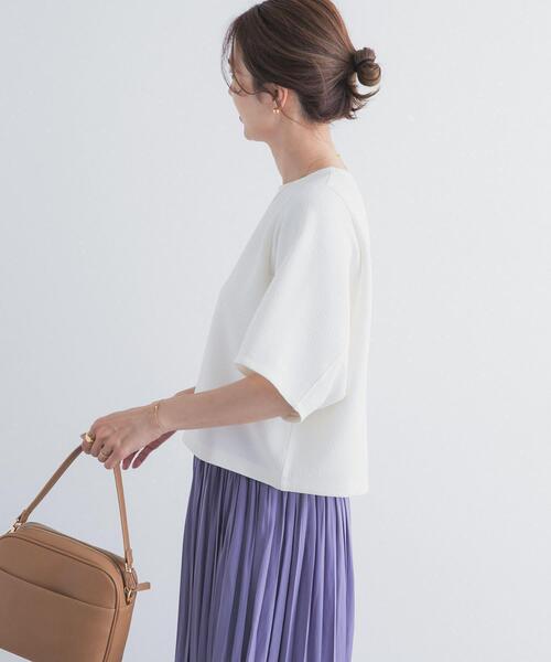 URBAN RESEARCH DOORS（アーバンリサーチドアーズ）の「袖ボリュームクロップドプルオーバー（Tシャツ/カットソー・レディース・ネイビー/オフホワイト/ベージュ系その他・FREE）」の5枚目の写真