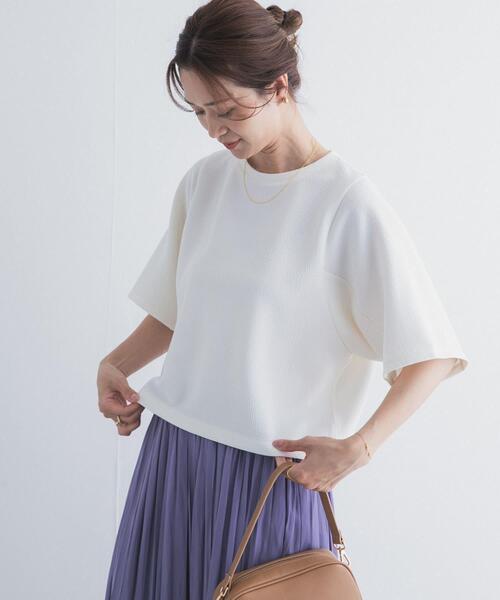 URBAN RESEARCH DOORS（アーバンリサーチドアーズ）の「袖ボリュームクロップドプルオーバー（Tシャツ/カットソー・レディース・ネイビー/オフホワイト/ベージュ系その他・FREE）」の9枚目の写真
