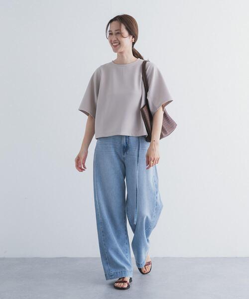 URBAN RESEARCH DOORS（アーバンリサーチドアーズ）の「袖ボリュームクロップドプルオーバー（Tシャツ/カットソー・レディース・ネイビー/オフホワイト/ベージュ系その他・FREE）」の19枚目の写真