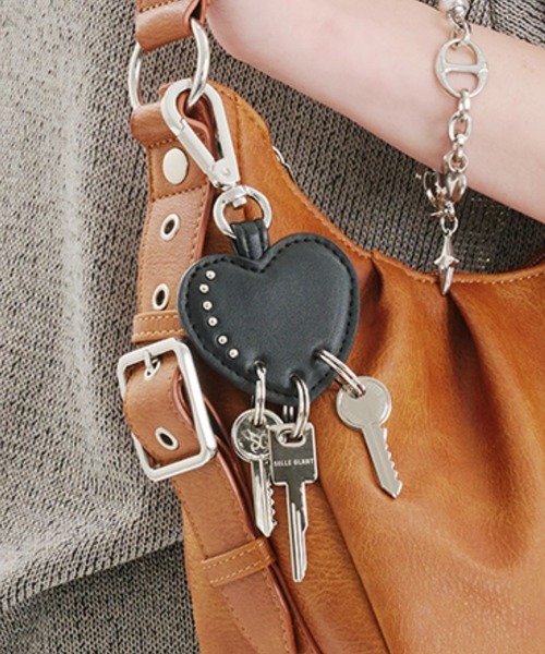 DESIGN HEART CHARM KEYRING / デザインハートチャームキーリング