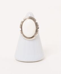 Indian Jewelry（インディアンジュエリー）の「THEATER シアター ネイティブデザインオーバルストーン3ラインズシルバーリング Made in USA（リング）」