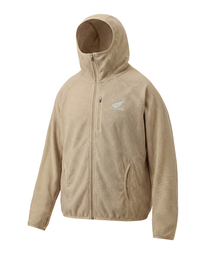 H-Tech Grid Fleece Hoodie Zip-Up Beige