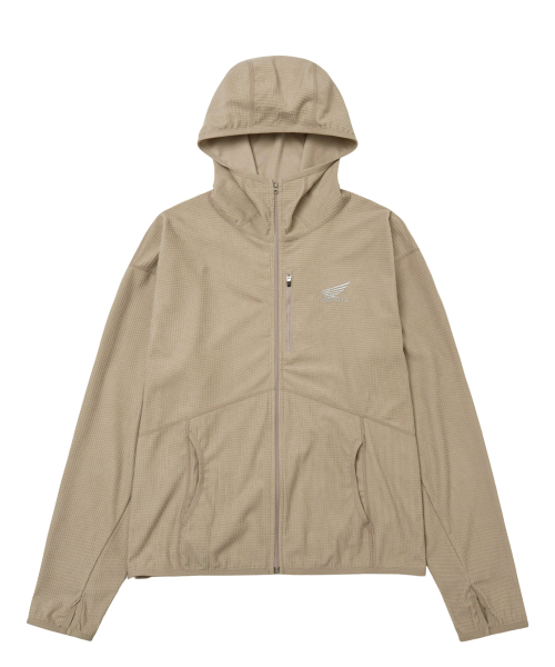 PHYPS MOTORCYCLE(フィップスモーターサイクル)の「H-Tech Grid Fleece Hoodie Zip-Up Beige(パーカー・レディース・その他・SMALL/MEDIUM/LARGE/X-LARGE)」の2枚目の写真