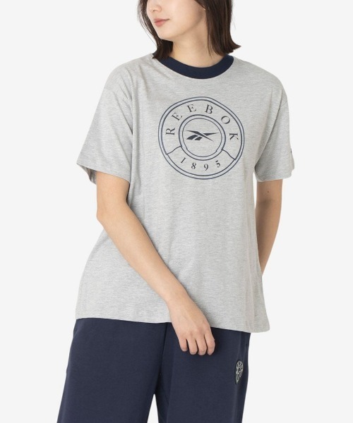Reebok(リーボック)の「ローンクラブ Tシャツ / LAWN CLUB T-SHIRT(Tシャツ/カットソー・レディース・グレー/ブラック・X-SMALL/SMALL/MEDIUM/LARGE)」の1枚目の写真