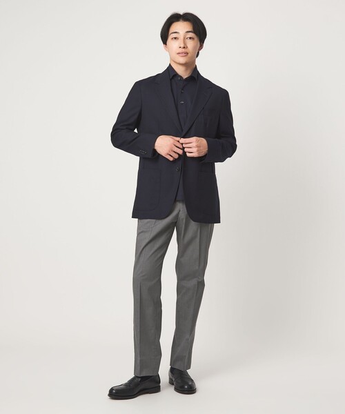 green label relaxing(グリーンレーベルリラクシング)の「A+ COOL シャークスキン スタンダード アジャスター NP スラックス -ストレッチ・接触冷感・クリースキープ-(スラックス・メンズ・グレー系/ネイビー/ベージュ・L/XL/XXL/M/S)」の10枚目の写真