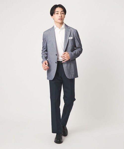 green label relaxing(グリーンレーベルリラクシング)の「A+ COOL シャークスキン スタンダード アジャスター NP スラックス -ストレッチ・接触冷感・クリースキープ-(スラックス・メンズ・グレー系/ネイビー/ベージュ・L/XL/XXL/M/S)」の13枚目の写真
