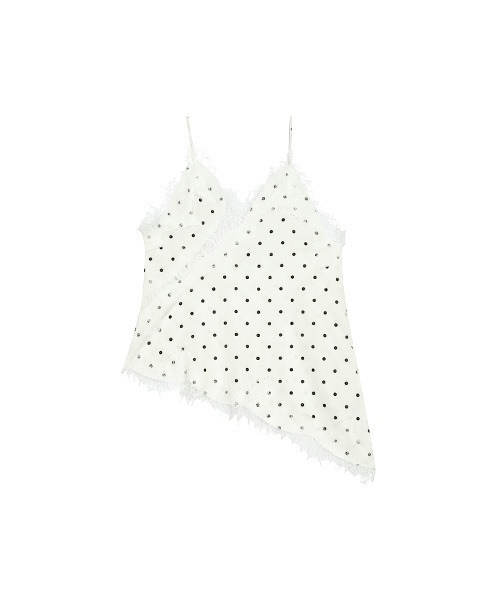 CURA CLOSET（キュラ クローゼット）の「【loverara.loverara select】ドットレースキャミソール（キャミソール・レディース・ホワイト系その他/ホワイト/ブラック系その他/ブラック・フリー）」の20枚目の写真