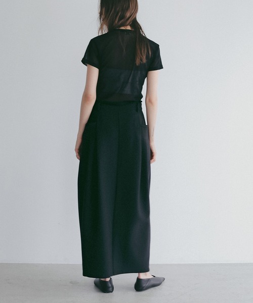 MANOF(マノフ)の「I LINE POCKET SKIRT(スカート・レディース・ホワイト/ブラック・S/M)」の14枚目の写真