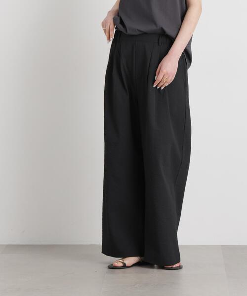 THOUSAND MILE（サウザンドマイル）の「THOUSAND MILE/SEERSUCKER WIDE PANTS(セットアップ可)（その他パンツ・レディース・ブラック・L/M）」の13枚目の写真
