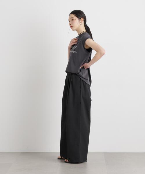 THOUSAND MILE（サウザンドマイル）の「THOUSAND MILE/SEERSUCKER WIDE PANTS(セットアップ可)（その他パンツ・レディース・ブラック・L/M）」の15枚目の写真