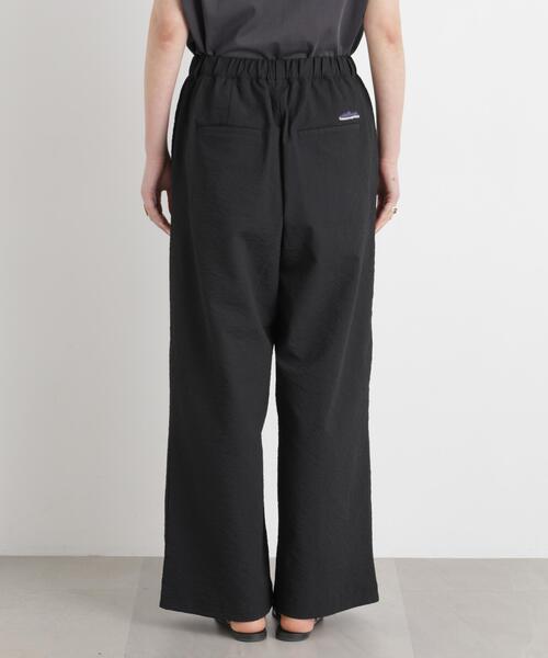 THOUSAND MILE（サウザンドマイル）の「THOUSAND MILE/SEERSUCKER WIDE PANTS(セットアップ可)（その他パンツ・レディース・ブラック・L/M）」の8枚目の写真