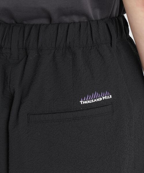 THOUSAND MILE（サウザンドマイル）の「THOUSAND MILE/SEERSUCKER WIDE PANTS(セットアップ可)（その他パンツ・レディース・ブラック・L/M）」の10枚目の写真