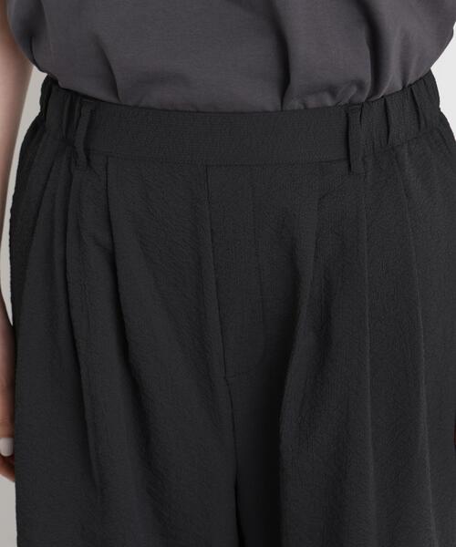 THOUSAND MILE（サウザンドマイル）の「THOUSAND MILE/SEERSUCKER WIDE PANTS(セットアップ可)（その他パンツ・レディース・ブラック・L/M）」の11枚目の写真