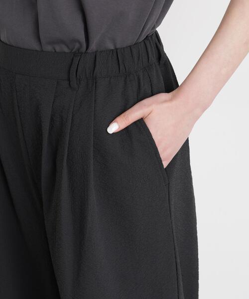 THOUSAND MILE（サウザンドマイル）の「THOUSAND MILE/SEERSUCKER WIDE PANTS(セットアップ可)（その他パンツ・レディース・ブラック・L/M）」の12枚目の写真
