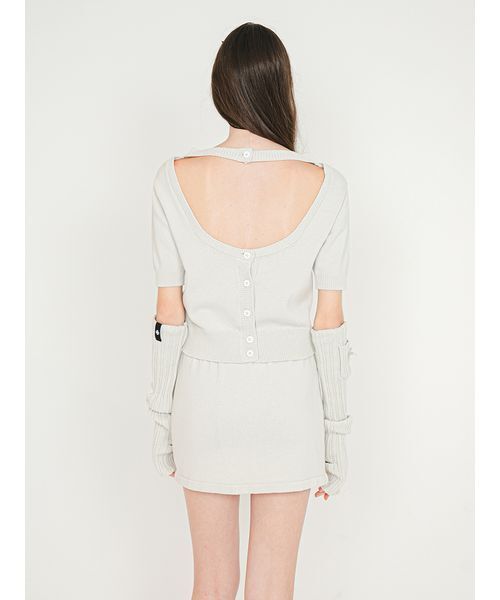 SORIN(ソリン )の「Back Open Knit Top/バックオープン ニットトップ(ニット/セーター・レディース・ダークグレー/ライトグレー/ラベンダー・38)」の19枚目の写真