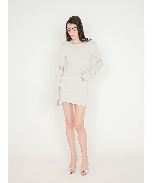 SORIN(ソリン )の「Back Open Knit Top/バックオープン ニットトップ(ニット/セーター・レディース・ダークグレー/ライトグレー/ラベンダー・38)」の20枚目の写真