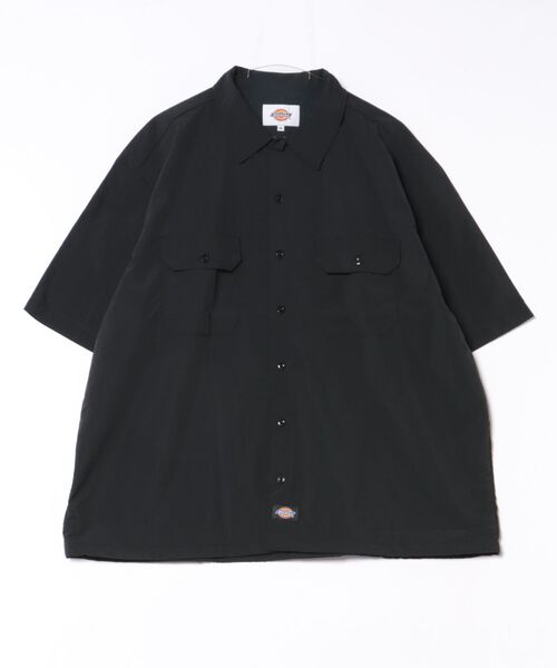 Dickies(ディッキーズ)の「【DICKIES/ディッキーズ】【ベタつかない清涼素材】ディッキーズ ナイロンワークシャツ 綿のような肌触り 軽量・速乾 夏の羽織り 1574ベース(シャツ/ブラウス・メンズ・ブラック/ダークベージュ・MEDIUM/LARGE/X-LARGE)」の2枚目の写真