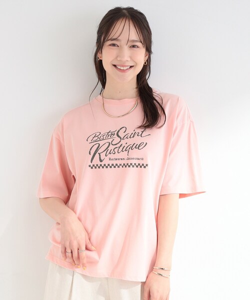 SHOO・LA・RUE(シューラルー)の「【ひんやり/S-LL/洗濯機可】選べる3柄 ヴィンテージ風こなれアソートTシャツ(Tシャツ/カットソー・レディース・ダークグレー/ピンク系/ブラウン系・04/03/02/01)」の12枚目の写真