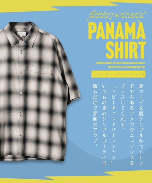 jiggys shop(ジギーズショップ)の「速乾 パナマ織 チェック 半袖シャツ(シャツ/ブラウス・メンズ・ブラック/ブルー/ブラウン/ベージュ/ネイビー・MEDIUM/LARGE/X-LARGE)」の11枚目の写真