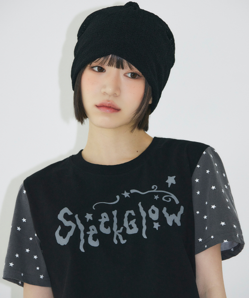 SLEEKGLOW（スリック グロウ）の「シューティングスター配色Tシャツ[ブラック]（Tシャツ/カットソー・レディース・その他・FREE）」の8枚目の写真