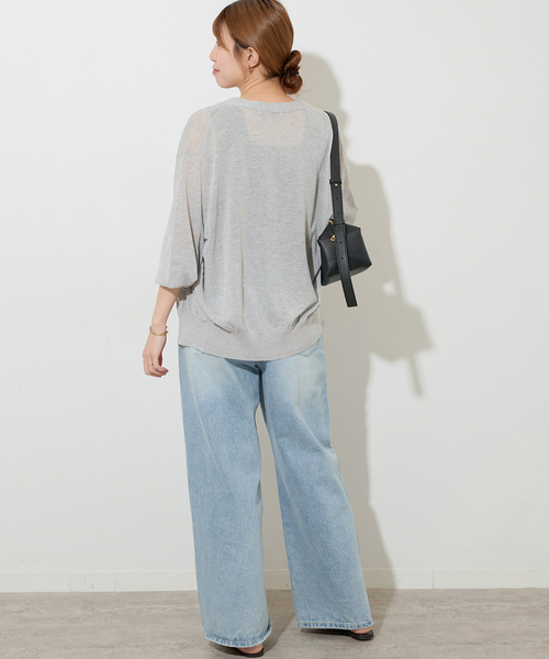 JOURNAL STANDARD relume(ジャーナルスタンダード レリューム)の「《追加2》サマーニットVネックカーディガン(カーディガン/ボレロ・レディース・ブラウン/ピンク/ブラック/グレー・FREE)」の12枚目の写真