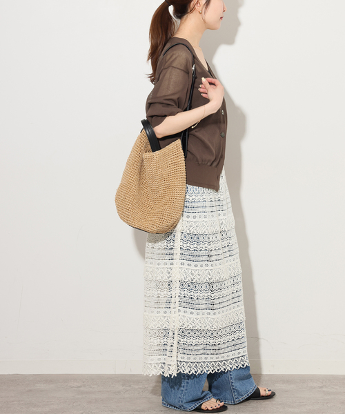 JOURNAL STANDARD relume(ジャーナルスタンダード レリューム)の「《追加2》サマーニットVネックカーディガン(カーディガン/ボレロ・レディース・ブラウン/ピンク/ブラック/グレー・FREE)」の17枚目の写真