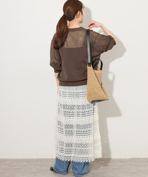 JOURNAL STANDARD relume(ジャーナルスタンダード レリューム)の「《追加2》サマーニットVネックカーディガン(カーディガン/ボレロ・レディース・ブラウン/ピンク/ブラック/グレー・FREE)」の18枚目の写真