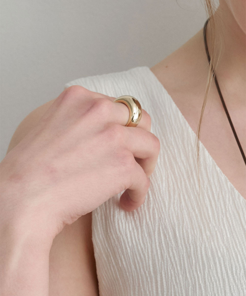 HALDEN(ハルデン)の「bold round ring (R018_gold)(リング・レディース・その他・FREE)」の2枚目の写真