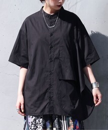 綿100 フラップデザイン シャツ