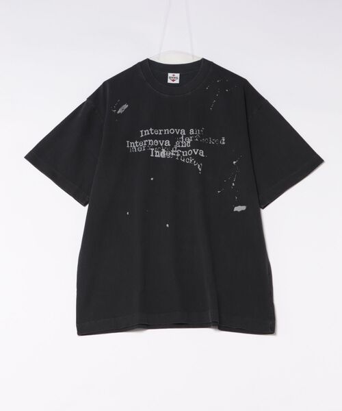 HOOK（フック）の「HOOK タイプライター × ペイントスプラッシュ ウォッシュ オーバーサイズT (SS)（Tシャツ/カットソー・メンズ・ブラック/オフホワイト/グレー・L/M）」の16枚目の写真