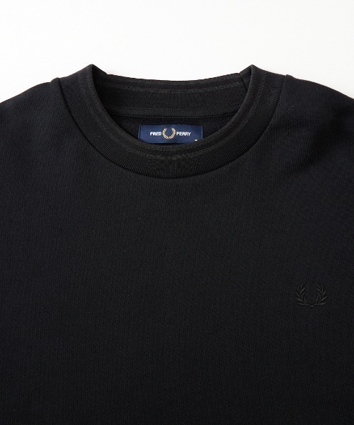 FRED PERRY（フレッドペリー）の「[FRED PERRY/フレッドペリー] ツインティップライン オーバーサイズ ワンポイントロゴ刺繍スウェット（スウェット・レディース・グレー/ダークブラウン/ブラック・M/L/S）」の13枚目の写真
