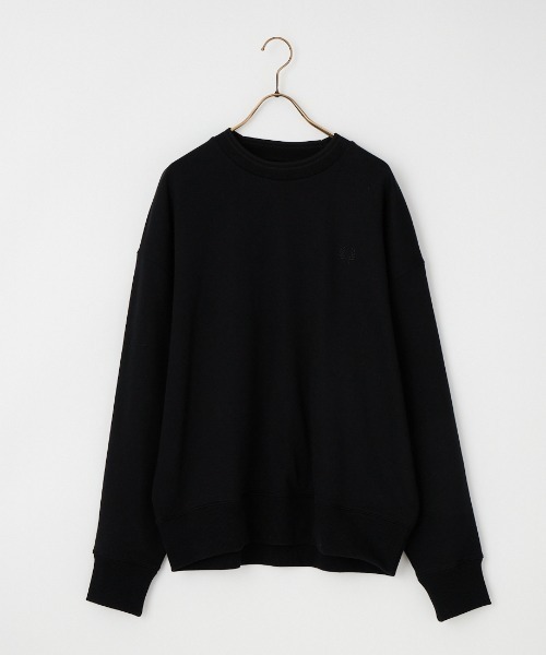 FRED PERRY（フレッドペリー）の「[FRED PERRY/フレッドペリー] ツインティップライン オーバーサイズ ワンポイントロゴ刺繍スウェット（スウェット・レディース・グレー/ダークブラウン/ブラック・M/L/S）」の12枚目の写真