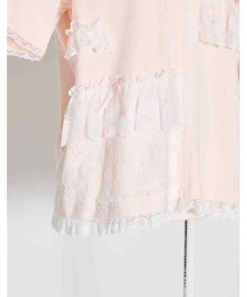 Lolime by mellfy memory（ロリミー バイ メルフィーメモリー）の「lacy pocket tee（Tシャツ/カットソー・レディース・ホワイト/ピンク・FREE）」の19枚目の写真