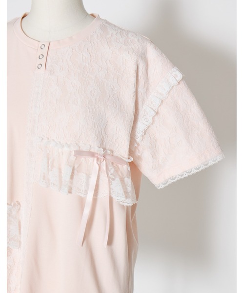Lolime by mellfy memory（ロリミー バイ メルフィーメモリー）の「lacy pocket tee（Tシャツ/カットソー・レディース・ホワイト/ピンク・FREE）」の18枚目の写真