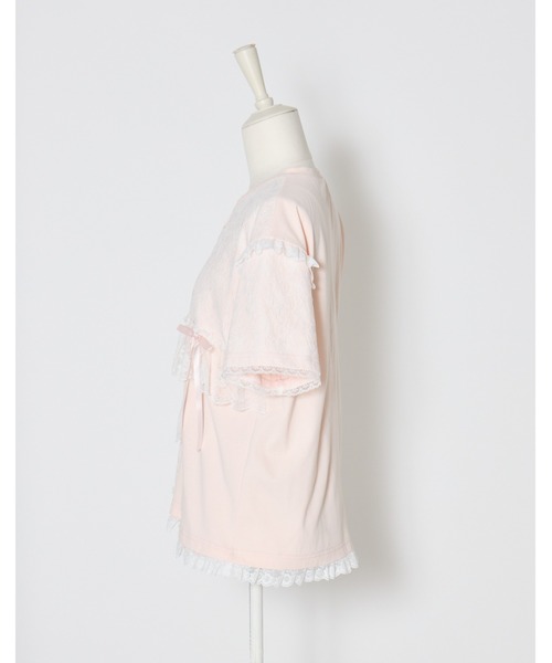 Lolime by mellfy memory（ロリミー バイ メルフィーメモリー）の「lacy pocket tee（Tシャツ/カットソー・レディース・ホワイト/ピンク・FREE）」の14枚目の写真