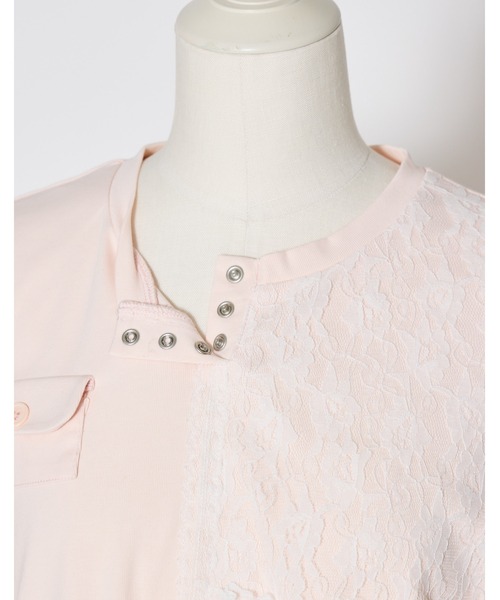 Lolime by mellfy memory（ロリミー バイ メルフィーメモリー）の「lacy pocket tee（Tシャツ/カットソー・レディース・ホワイト/ピンク・FREE）」の21枚目の写真