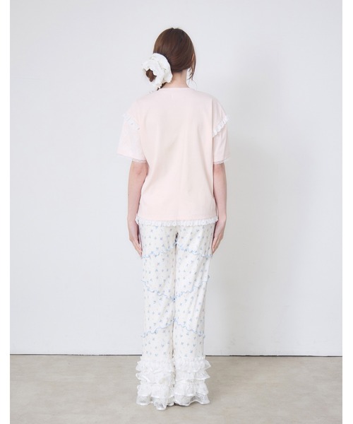 Lolime by mellfy memory（ロリミー バイ メルフィーメモリー）の「lacy pocket tee（Tシャツ/カットソー・レディース・ホワイト/ピンク・FREE）」の11枚目の写真