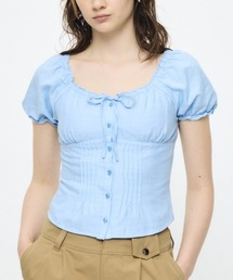 【セットアップ対応】LINEN BLEND WAIST FIT ブラウス