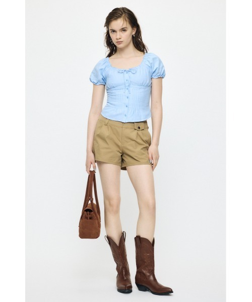 MOUSSY（マウジー）の「【セットアップ対応】LINEN BLEND WAIST FIT ブラウス（シャツ/ブラウス・レディース・ホワイト/ライトブルー/ネイビー・1/2）」の20枚目の写真