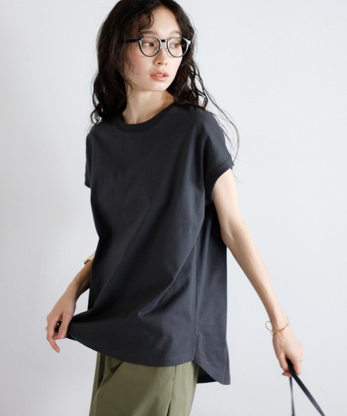 【汗染み防止】フレンチスリーブTシャツ