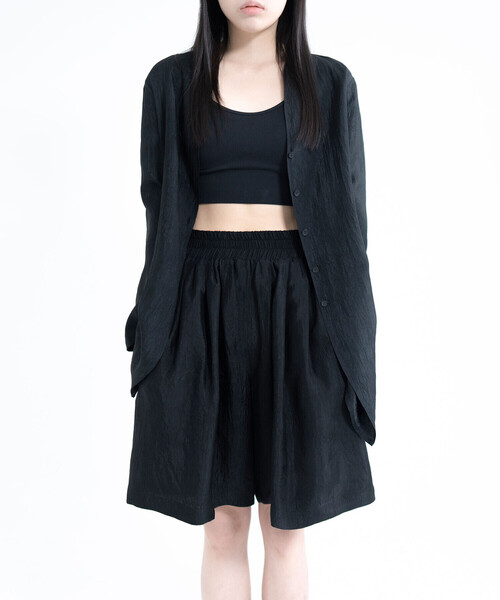Bshop(ビショップ)の「eunoia|ワイドイージーショートパンツ WOMEN(その他パンツ・レディース・ブラック・ONE)」の7枚目の写真