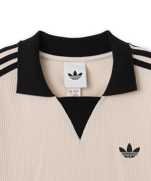 adidas（アディダス）の「adidas WAFFLE JERSEY / アディダス ワッフル ジャージー【SP】（ポロシャツ・メンズ・ホワイト・S/M/L/XL/XS/XXL）」の6枚目の写真