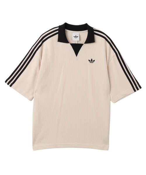 adidas（アディダス）の「adidas WAFFLE JERSEY / アディダス ワッフル ジャージー【SP】（ポロシャツ・メンズ・ホワイト・S/M/L/XL/XS/XXL）」の5枚目の写真