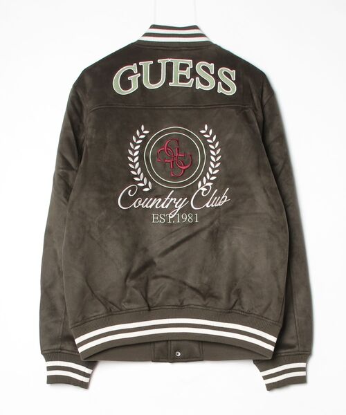 Guess（ゲス）の「VARSITY Suede Jacket ジャケット スタジャン（スタジャン・メンズ・カーキ・SMALL/X-LARGE/LARGE/MEDIUM）」の7枚目の写真
