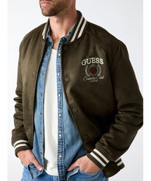 セール】GUESS｜ゲスのスタジャン（グリーン・カーキ/緑色系・フード