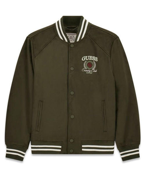 Guess（ゲス）の「VARSITY Suede Jacket ジャケット スタジャン（スタジャン・メンズ・カーキ・SMALL/X-LARGE/LARGE/MEDIUM）」の6枚目の写真