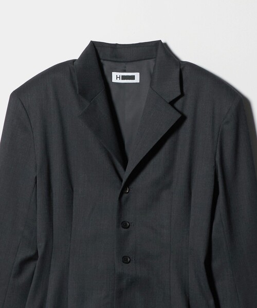 H BEAUTY&YOUTH UNITED ARROWS(エイチビューティーアンドユースユナイテッドアローズ)の「<H>ギャバクロス テーラードカラー オールインワン(ワンピース・レディース・ライトグレー/ダークグレー・M/S)」の10枚目の写真