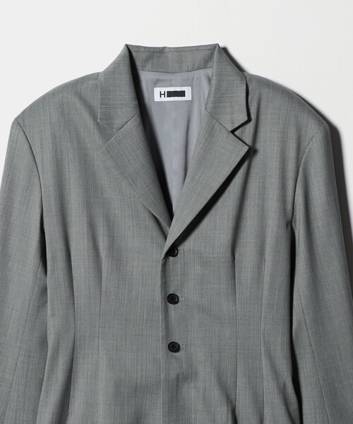 H BEAUTY&YOUTH UNITED ARROWS(エイチビューティーアンドユースユナイテッドアローズ)の「<H>ギャバクロス テーラードカラー オールインワン(ワンピース・レディース・ライトグレー/ダークグレー・M/S)」の19枚目の写真